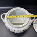 Creative Fine China REGENCY ROSE Japan Covered Handled Vegetable Dish