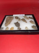 Native American Artifacts Lot 13 w/ Frame Arrowheads Collection 9”x7” Frame #22