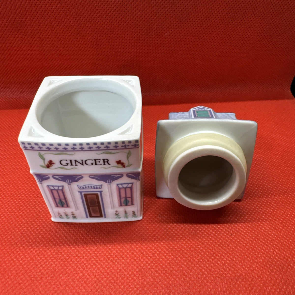 Vintage 1989 Lenox Spice Village GINGER Jar With Lid
