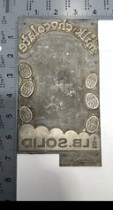 Antique Frankford Candy Chocolate Mold ½ LB Solid Bar Easter Eggs Design