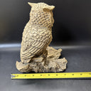 Vintage Pompadour AF 77 Owl on Branch Candle Holder Figurine Faux Wood Resin
