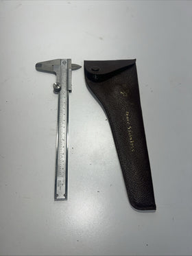 KANON VERNIER CALIPER W/ ORIGINAL POUCH HARDENED STAINLESS. 7inc