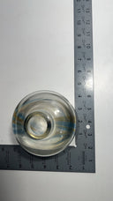 Vintage Hand Blown Art Glass Vase Swirl Design Blue & Amber