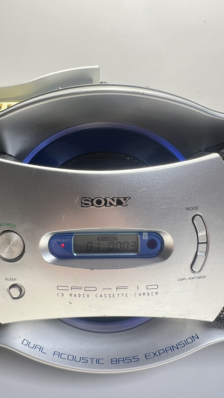 Sony Boombox CFD-F10 CD AM/FM Radio Cassette CD Recorder Mega Bass **READ**