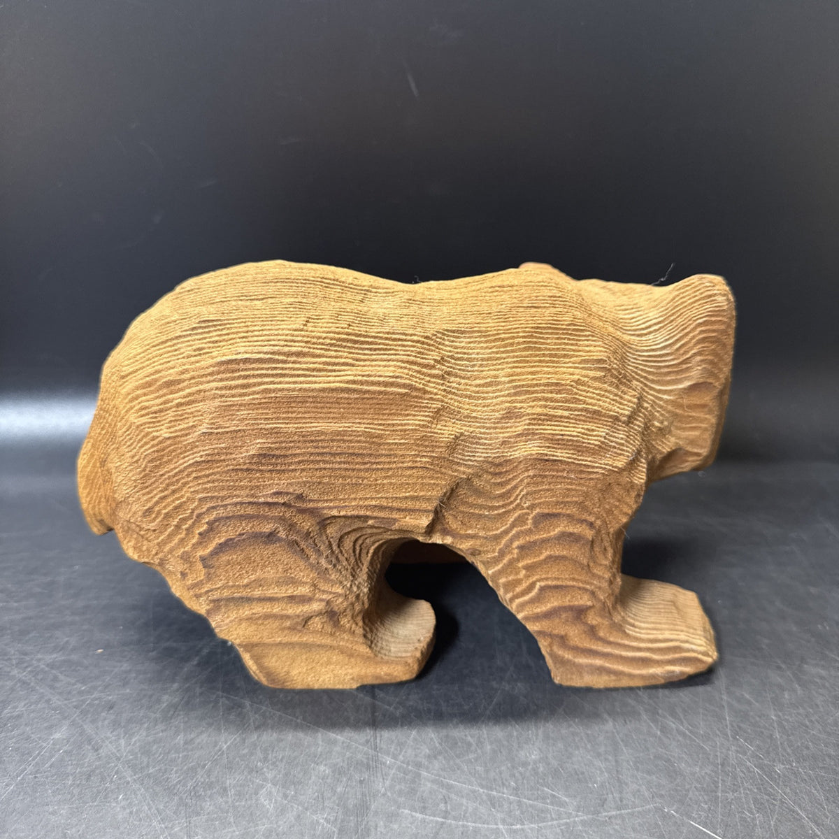 Wooden Bear Sculpture Handmade Figurine