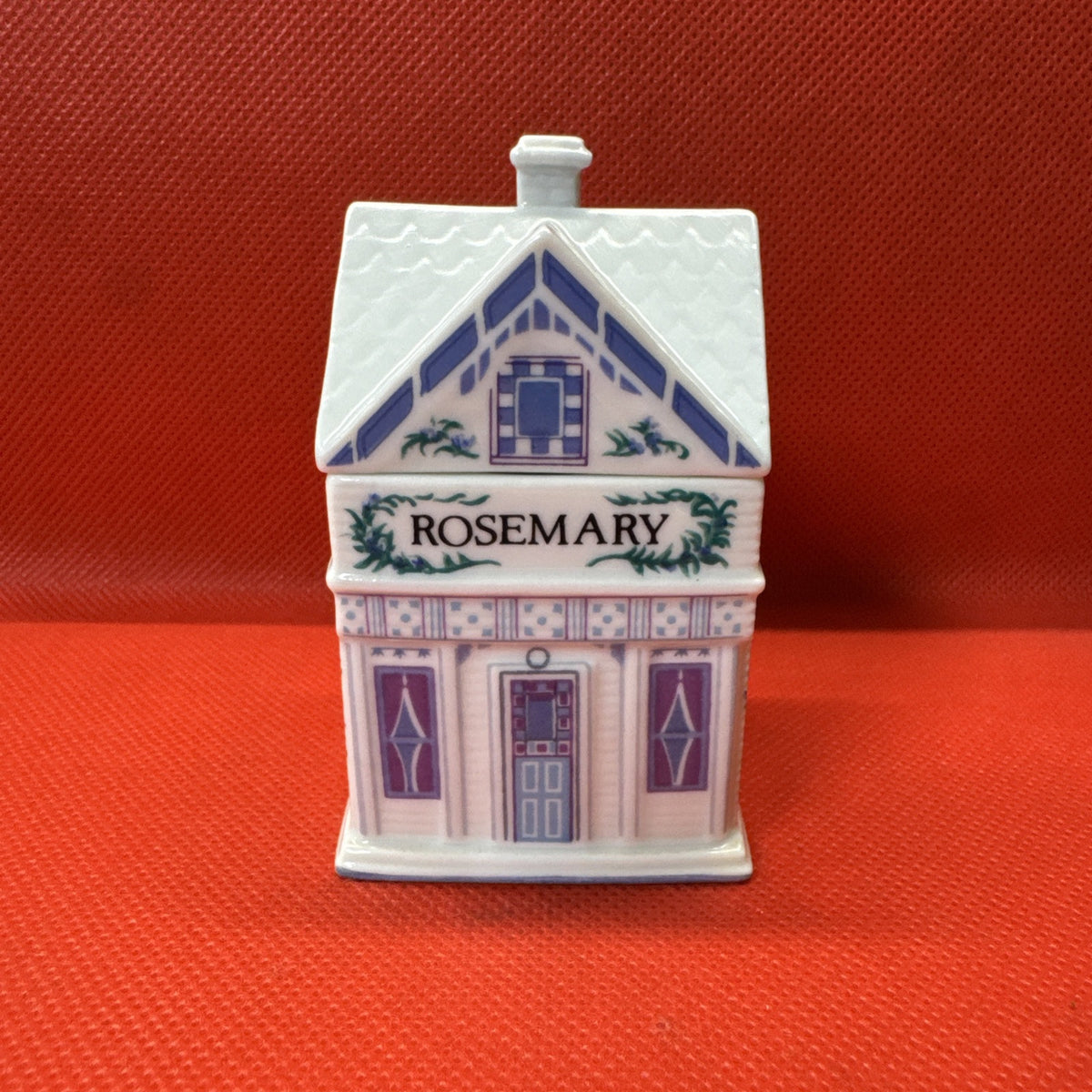 Vintage 1989 Lenox Spice Village ROSEMARY Jar With Lid