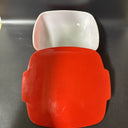 Vintage PYREX Hostess Red Square Casserole Dish with Lid, 2.5 Qt