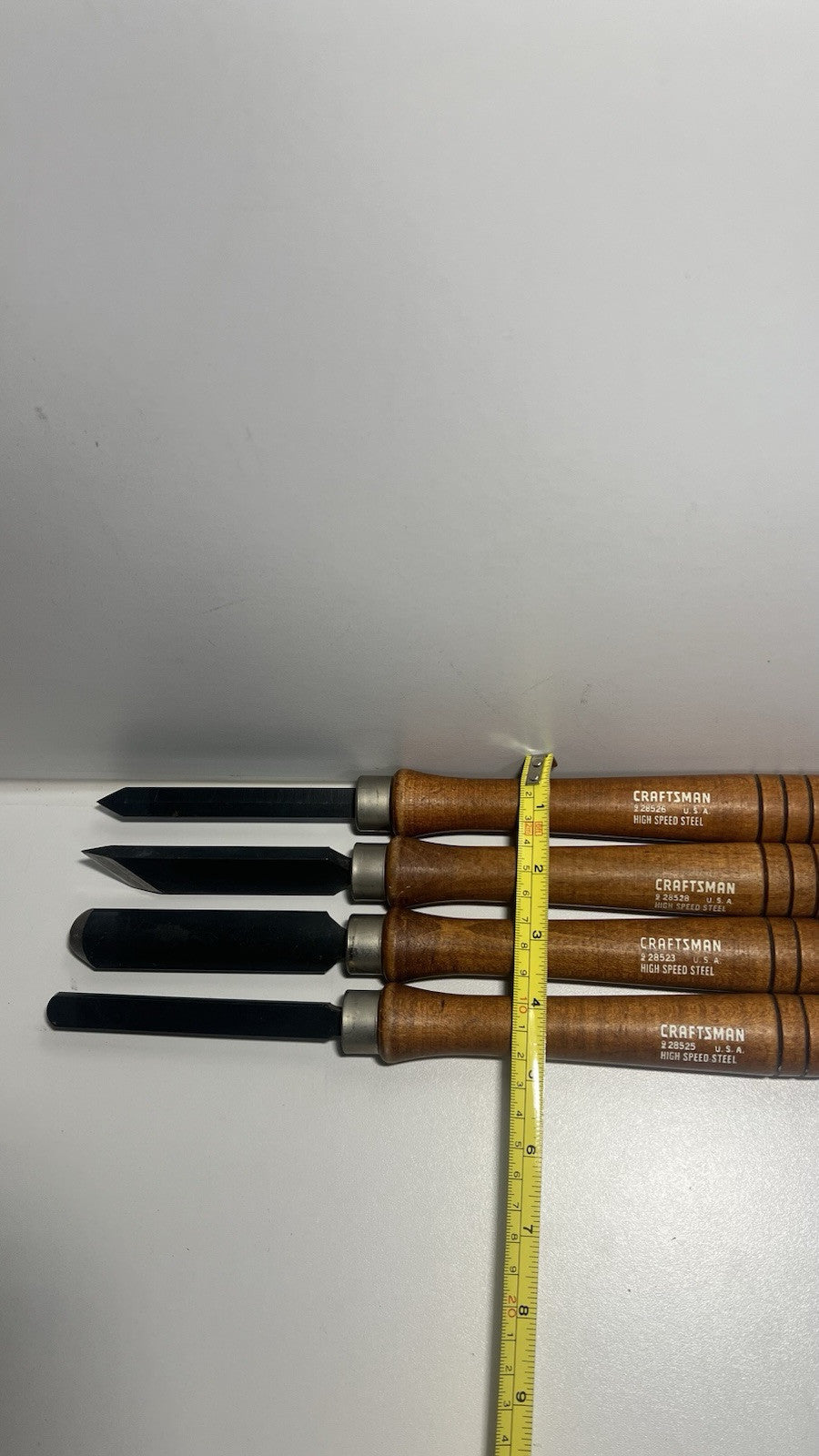 Sears CRAFTSMAN  Vintage Set of 4 Wood Turning Chisels 15"