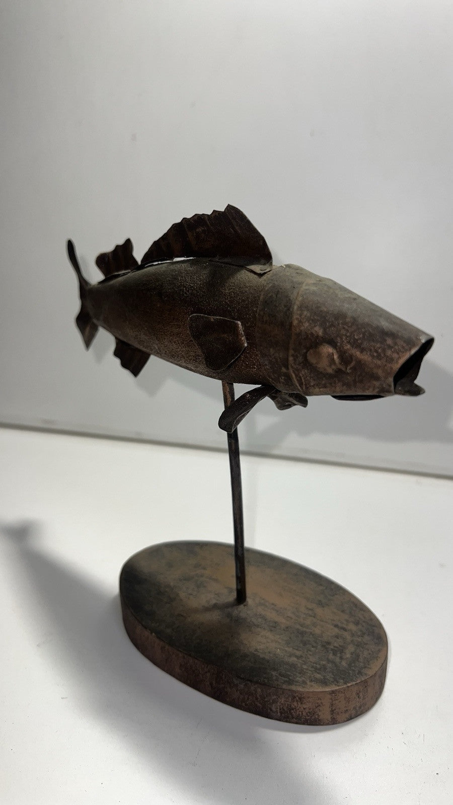 Vintage Metal And Wood Fish