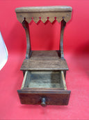 Vintage Handmade Wooden Jewelry Box Wall Display Cabinet