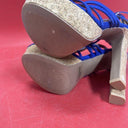 Charlotte Russe Lorde-12 Women's 5" Heels Pump Size 7 Zip Up Buckle Cobalt Blue