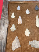 Native American Arrowheads collection in the Frame