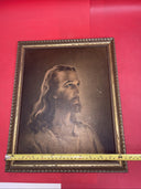 Jesus Christ Litho Print Framed Christian 1940’s  Vintage Warren Sallman 15”x12”