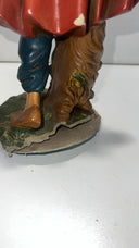 VINTAGE 12" NATIVITY PAPER MACHE SHEPHERD FIGURE FIGURINE. There is damage.