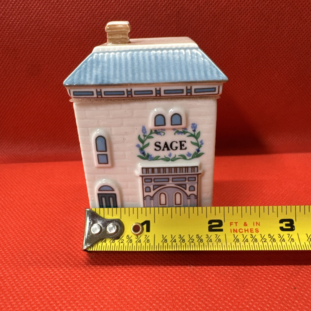 Vintage 1989 Lenox Spice Village SAGE House Jar With Lid