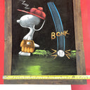 PEANUTS SNOOPY  Vintage Felt Painting 1980'S
