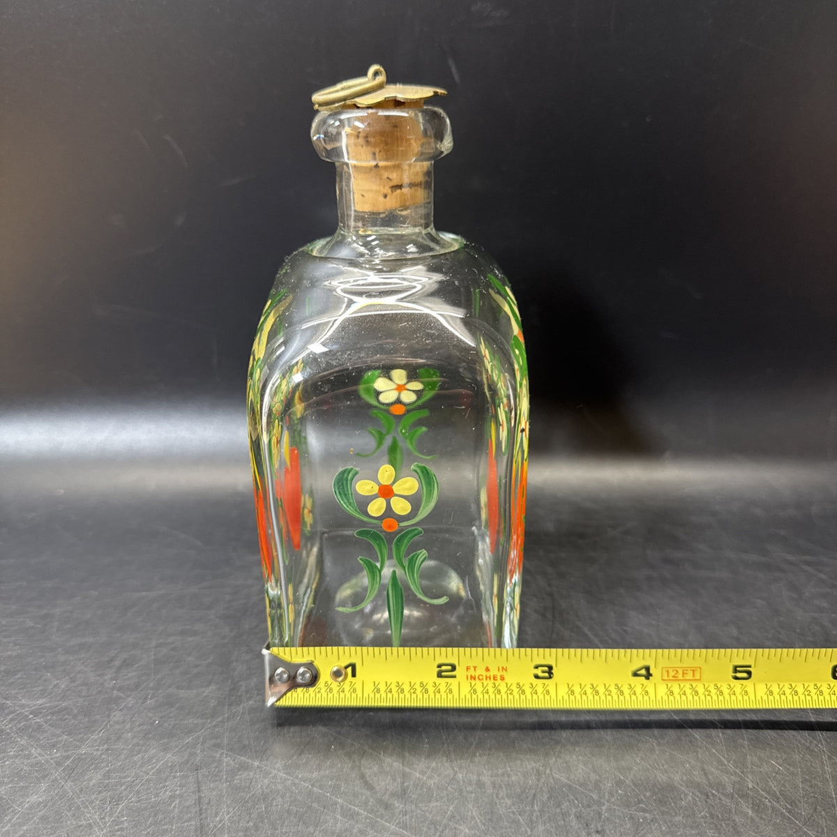 Sweden Burning Heart Multicolored Hand Painted Jug or Decanter