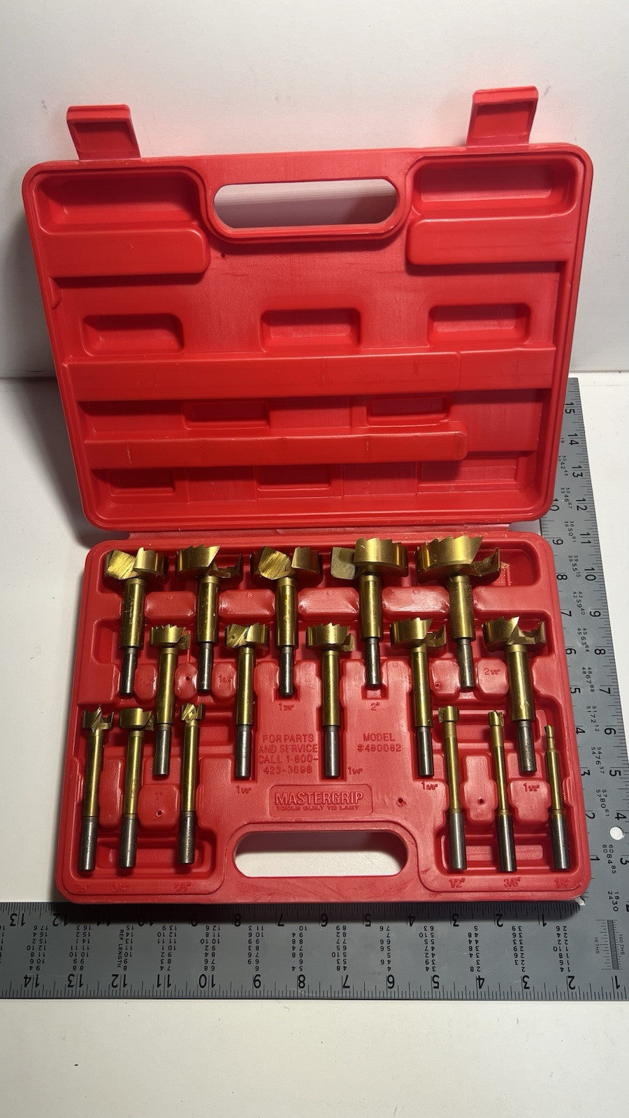 MASTERGRIP 480082 16pc Titanium Plated Bit Set Carrying Case