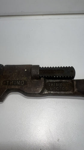 VINTAGE "TRIMO" U.S.A. 12" DROP FORGED MONKEY WRENCH MADE BY "TRIMONT MFG. CO."