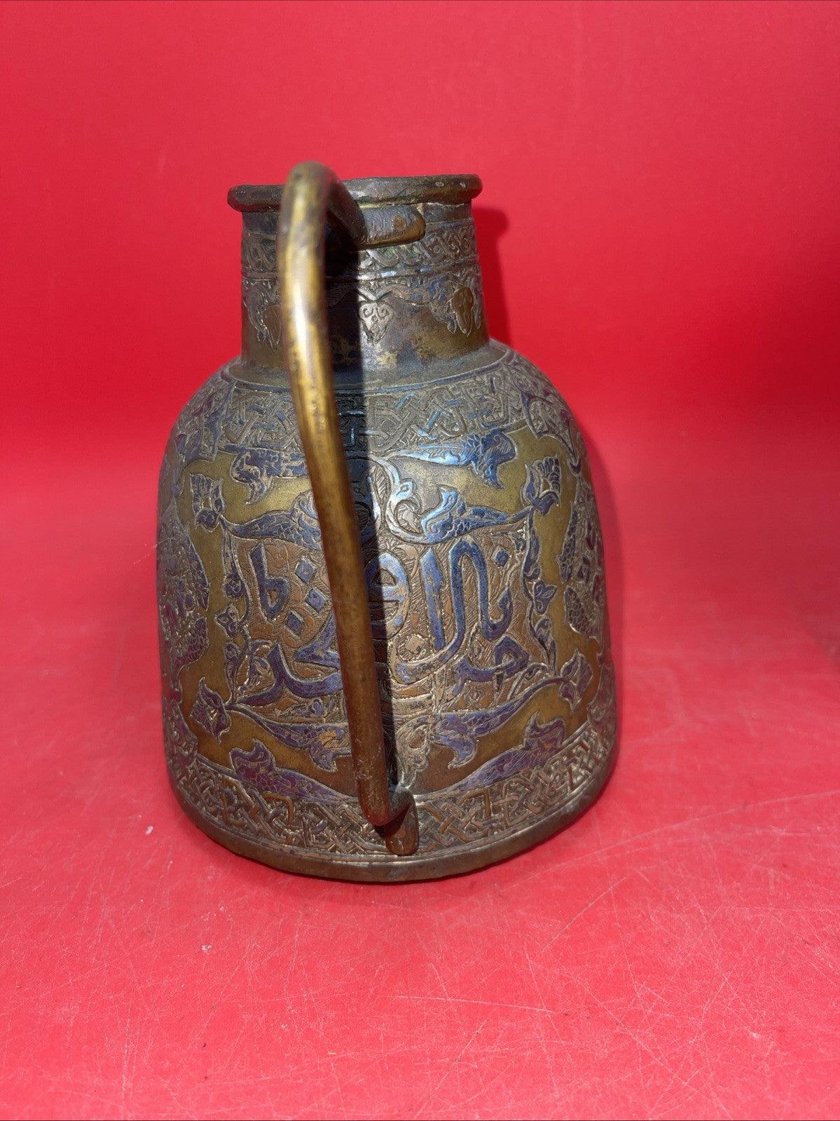ANTIQUE vintage Copper Jug with handle