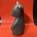 Vtg PIGEON FORGE POTTERY Matte Satin Black Bear Cubs Figurine