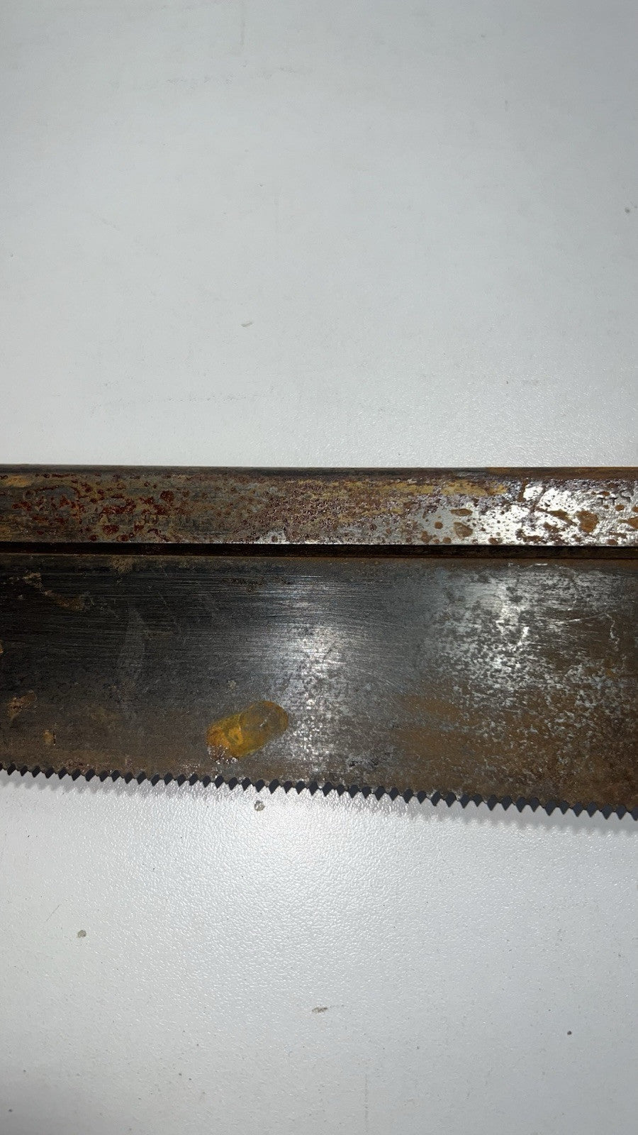 Antique  Jackson Warranted Cast Steel Back Saw 12" Woodworking Shop
