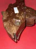 Hand carved wooden fish box