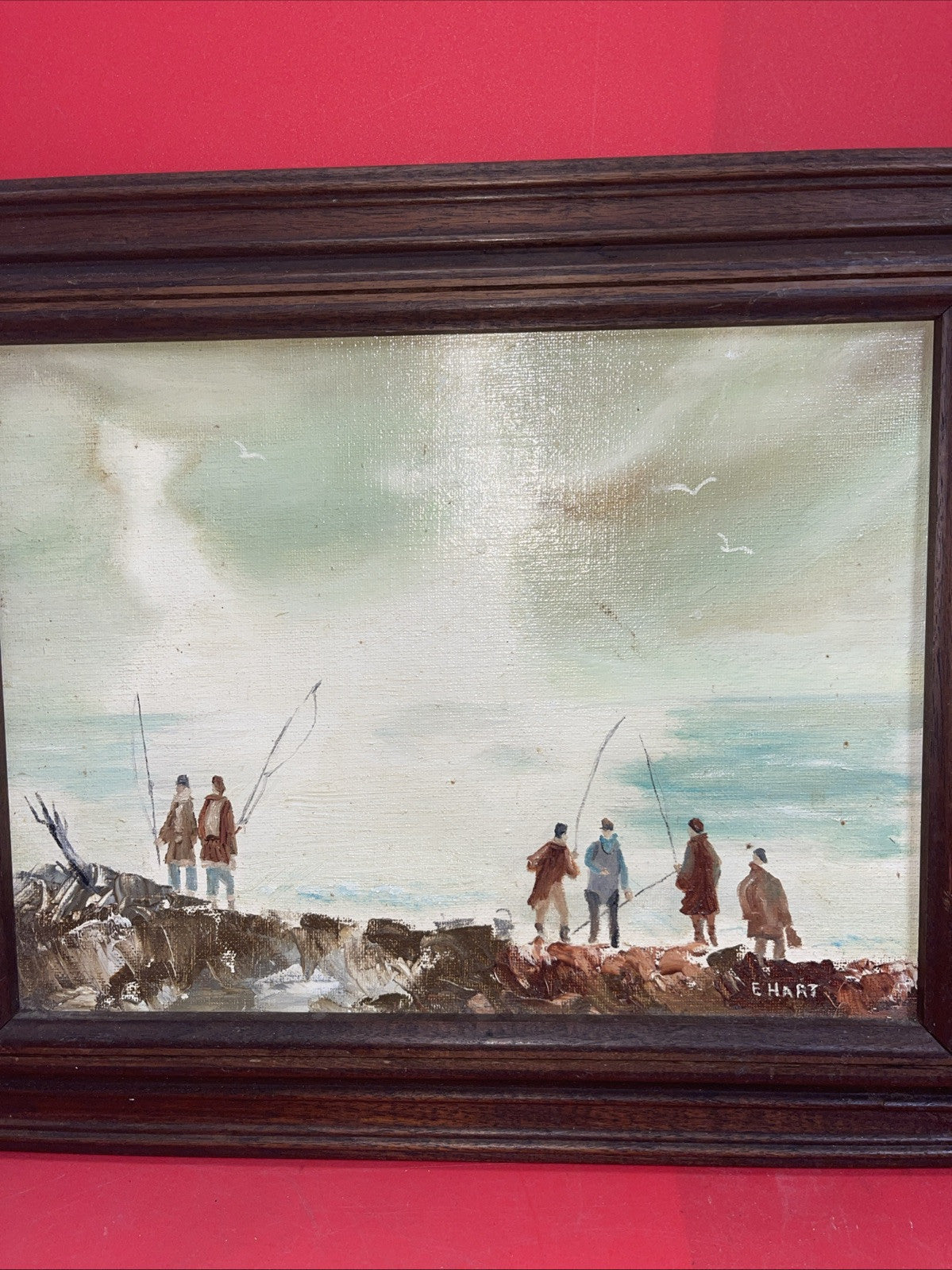 Painting ,, Maine Fishermen’’Artists E. Hart