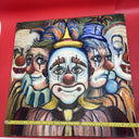 Vintage,,Five Clowns’’T. Weinstock 1980 Oils painting