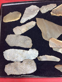 Native American Artifacts Lot 19 w/ Frame Arrowheads Collection 12”x8” Frame #16