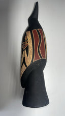 African Tribal Carved Wooden Bird Sculpture - Handcrafted Ethnic Art Décor