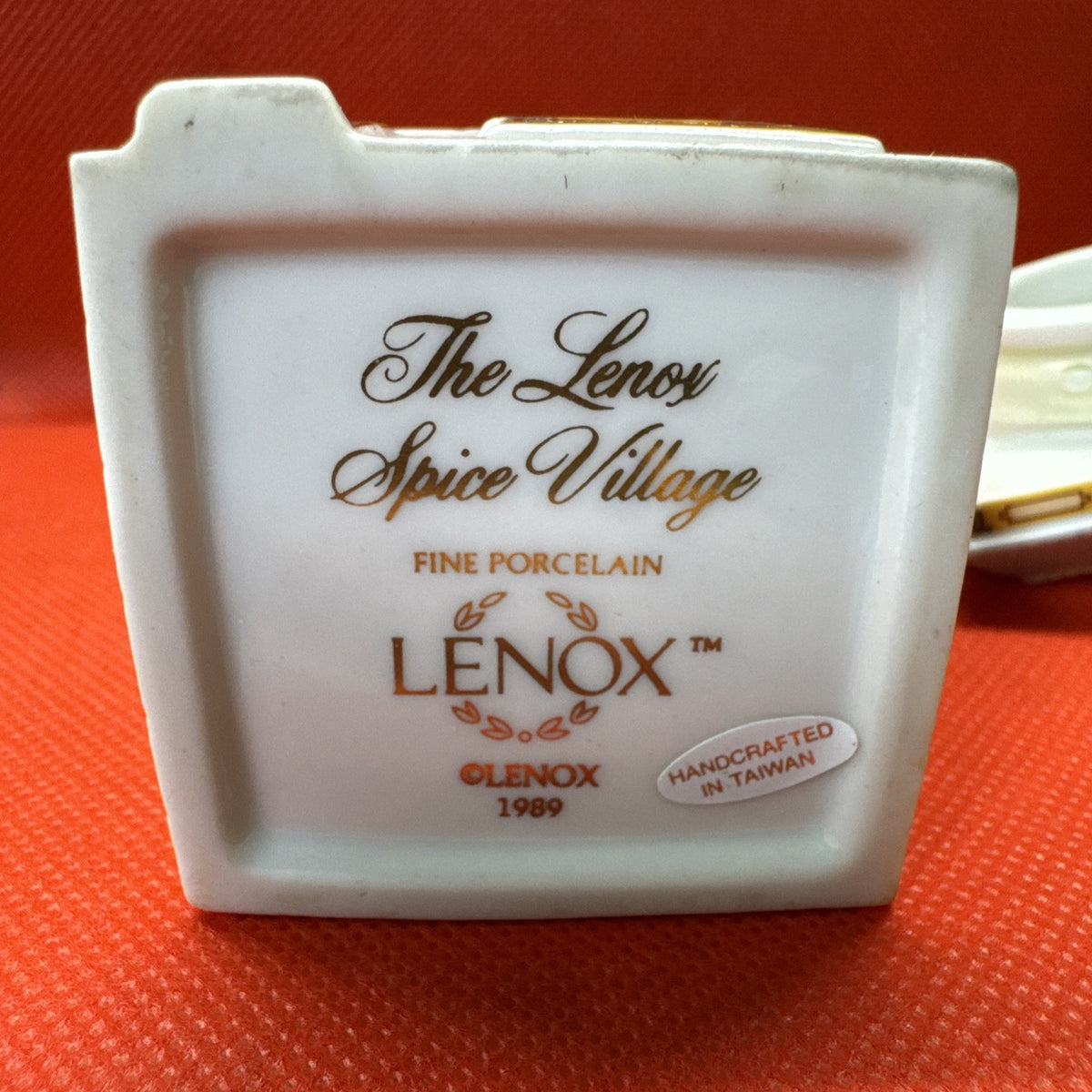 Vintage 1989 Lenox Spice Village BASIL Jar w/Lid