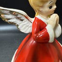Vintage Josef Originals Christmas 1950s Angel Girl Music Box Holly Kitschy