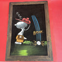 PEANUTS SNOOPY  Vintage Felt Painting 1980'S