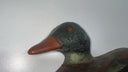 Vintage Hand-Carved Wooden Duck Decoy with Hole – Rustic Hunting Collectible