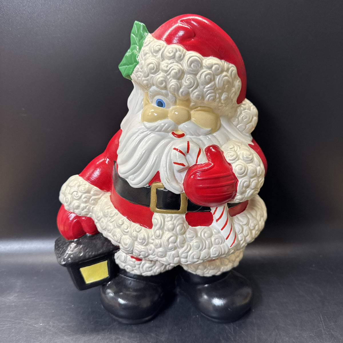 Vintage Christmas Ceramic Mold Winking Santa Clause & Waving Mrs Clause