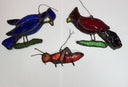 Vintage Stained Glass Suncatchers Set Of 3