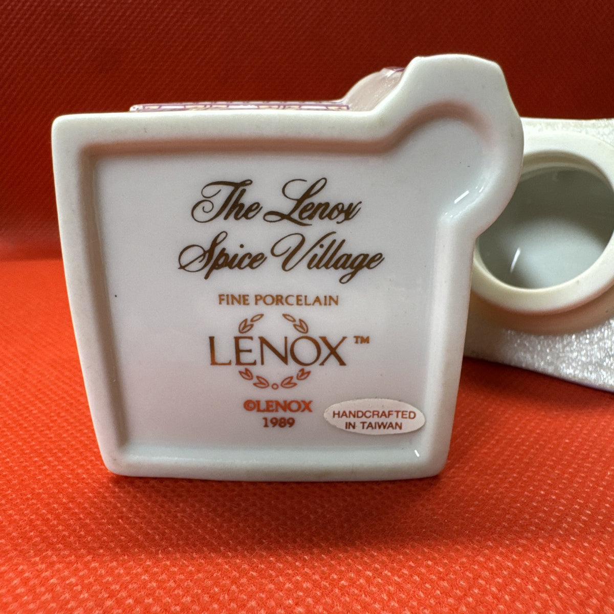 Vintage 1989 Lenox Spice Village OREGANO Spice Jar With Lid