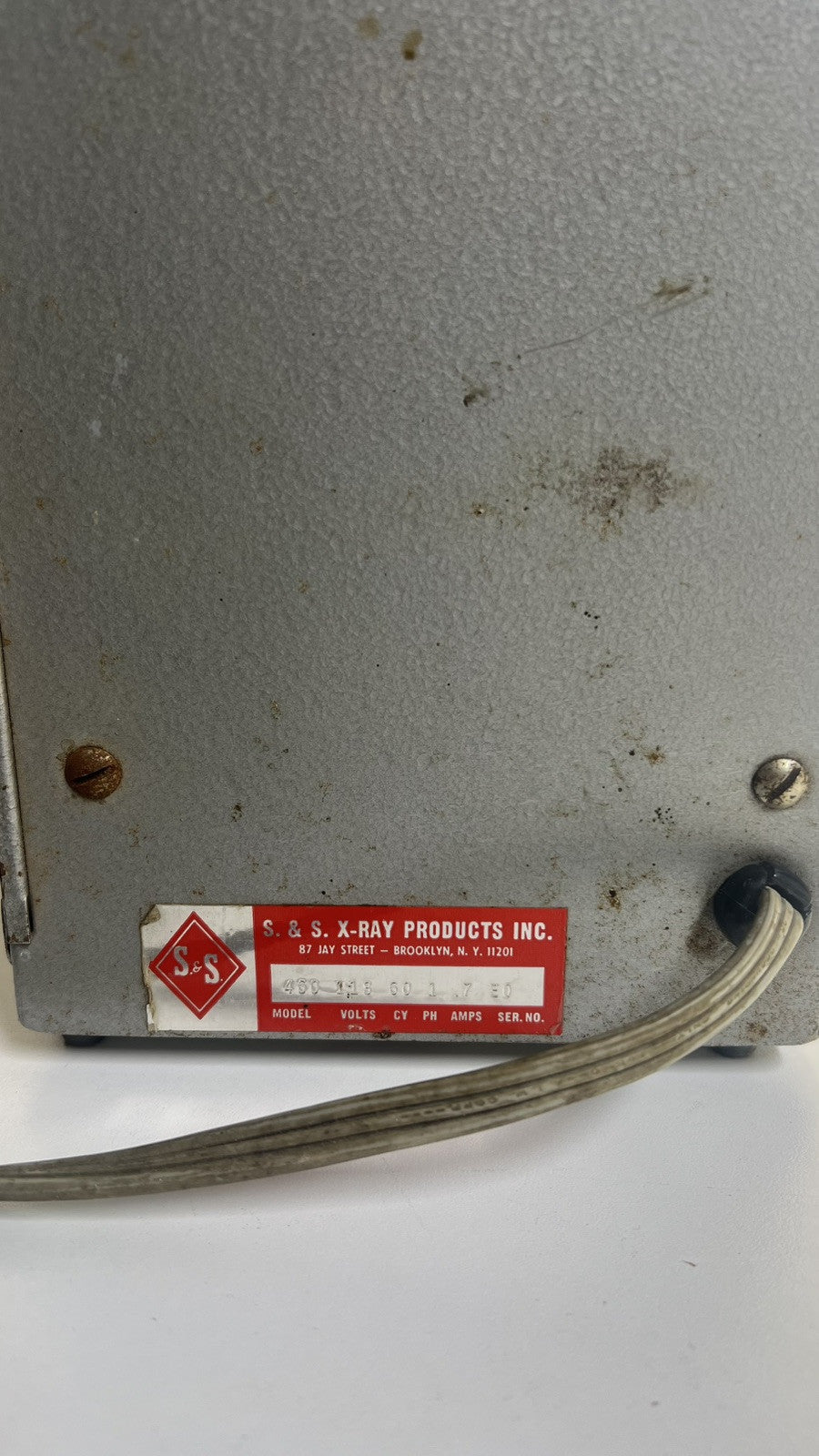 S&S X-RAY PRODUCTS, X-RAY FILM ILLUMINATOR Model 460, VOLTS 118
