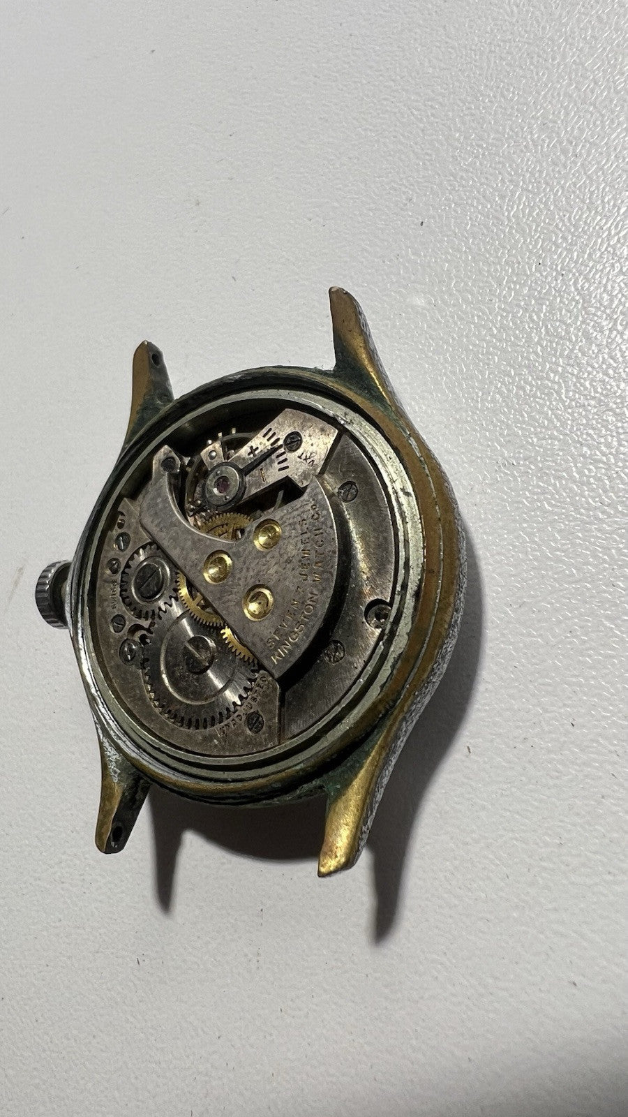 Vintage Adriane Swiss Watch - Kingston Co. 7 Jewels - Working, No Back Cover