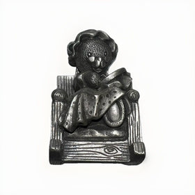 Vintage Fort USA Pewter Mama Bear with Cubs Rocking Chair Figurine #23– 2”