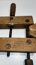 Trademark Jorgensen Set of  2 Adjustable Wooden Clamps Wood Screw, Size 3/0 USA