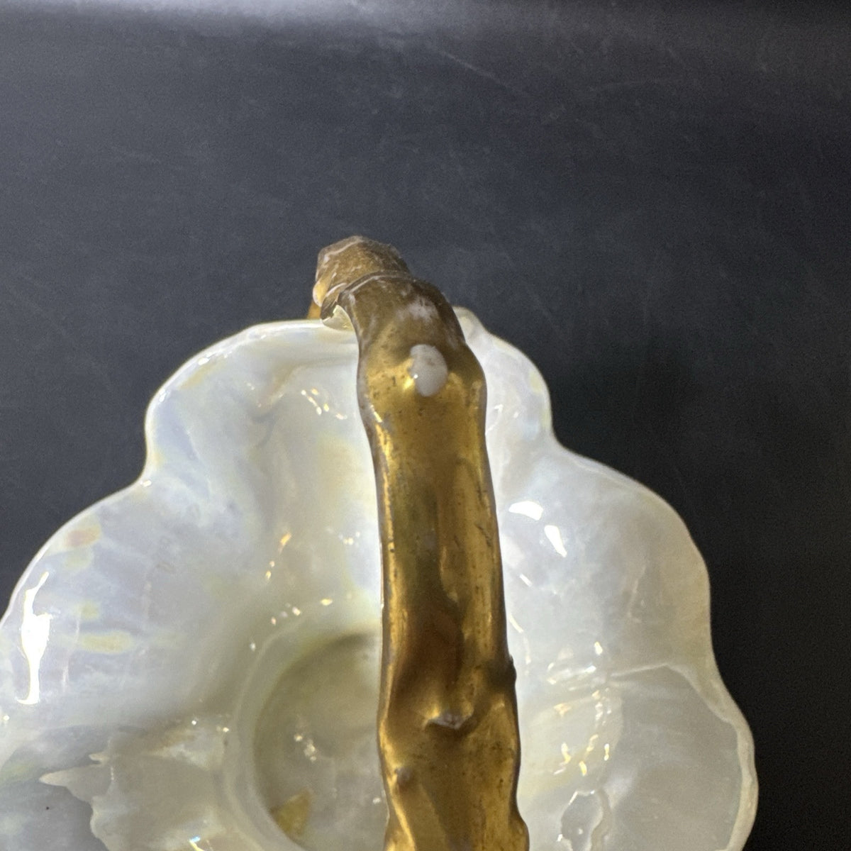 M Z Austria Gold Trim Basket, Handled Bowl