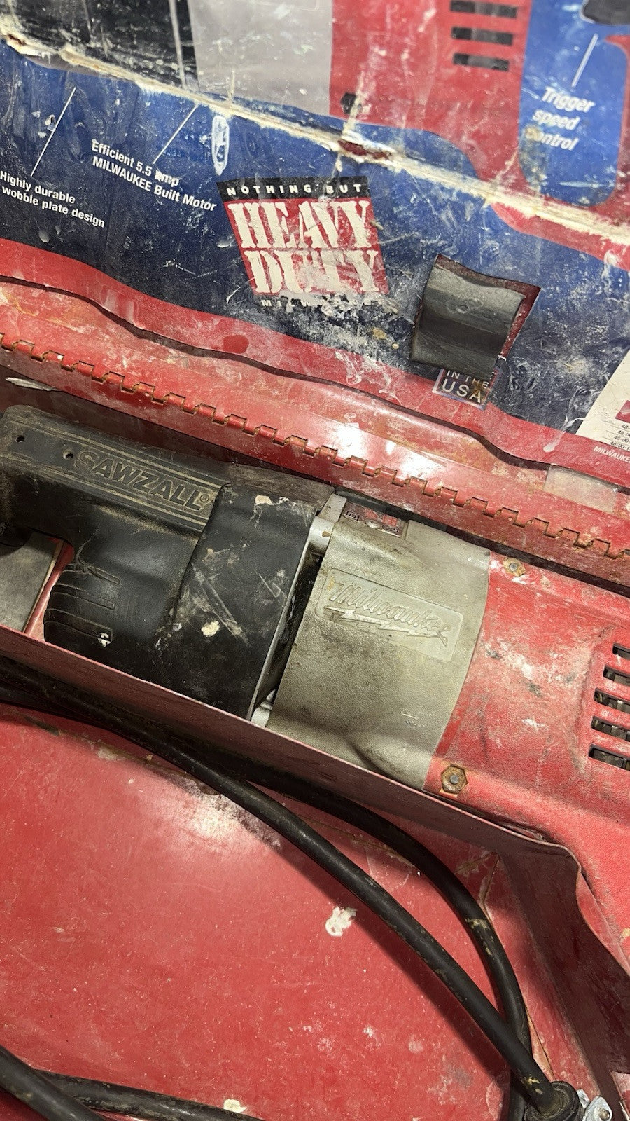 Milwaukee Heavy Duty Sawzall, Model 6509-21, Used, Tested, Case