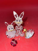 Crystal figurine Bunnies, Swan and Flower