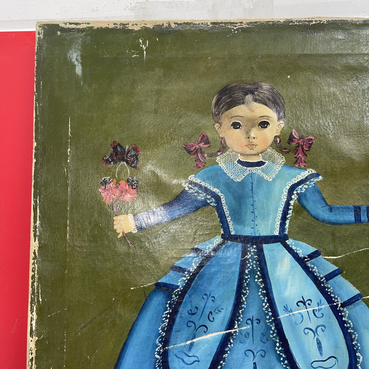 Painting Of Girl By Agapito Engel Cifuentes Mexican , not signed