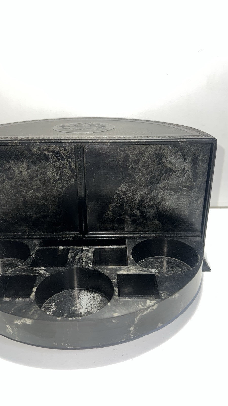 Vintage 1920s Art Deco Black Bakelite Compact Case – Rare Collectible