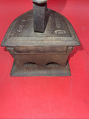 Vintage Special  10 Charcoal Laundry Press Iron With Wooden Handle