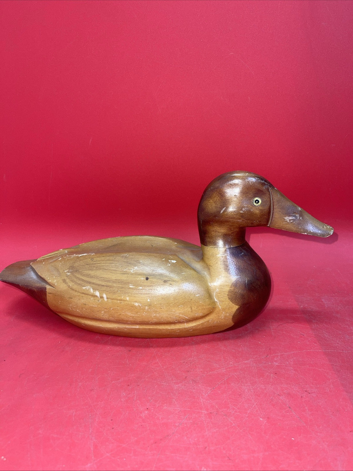Vintage  Wooden Duck 14”
