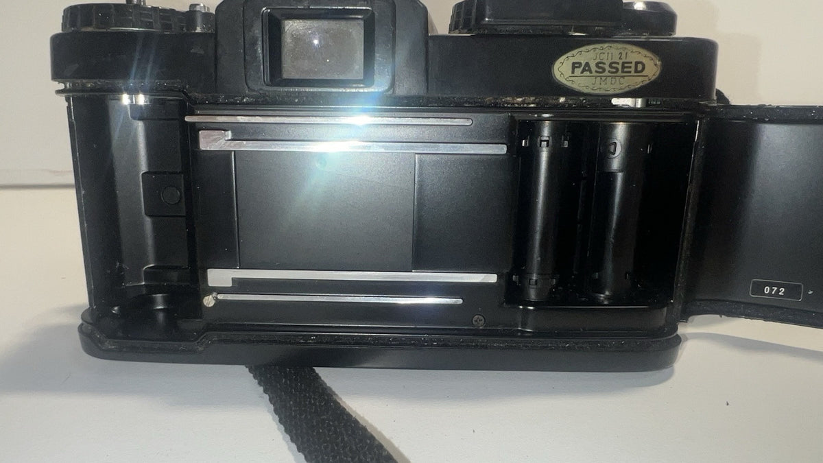 CHINON CE-4 Vintage 35mm SLR Film Camera with Rokinon 49mm- Untested